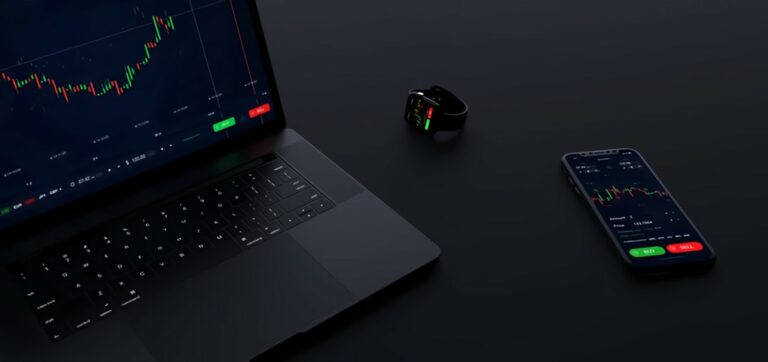 Day trader analyzing stock charts